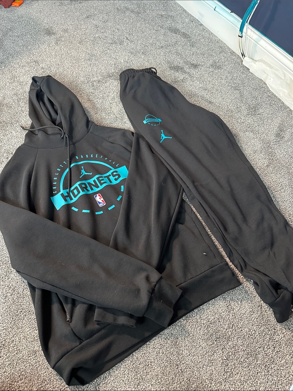 Jordan Black Hoodie with White Jumpman & Label Detail